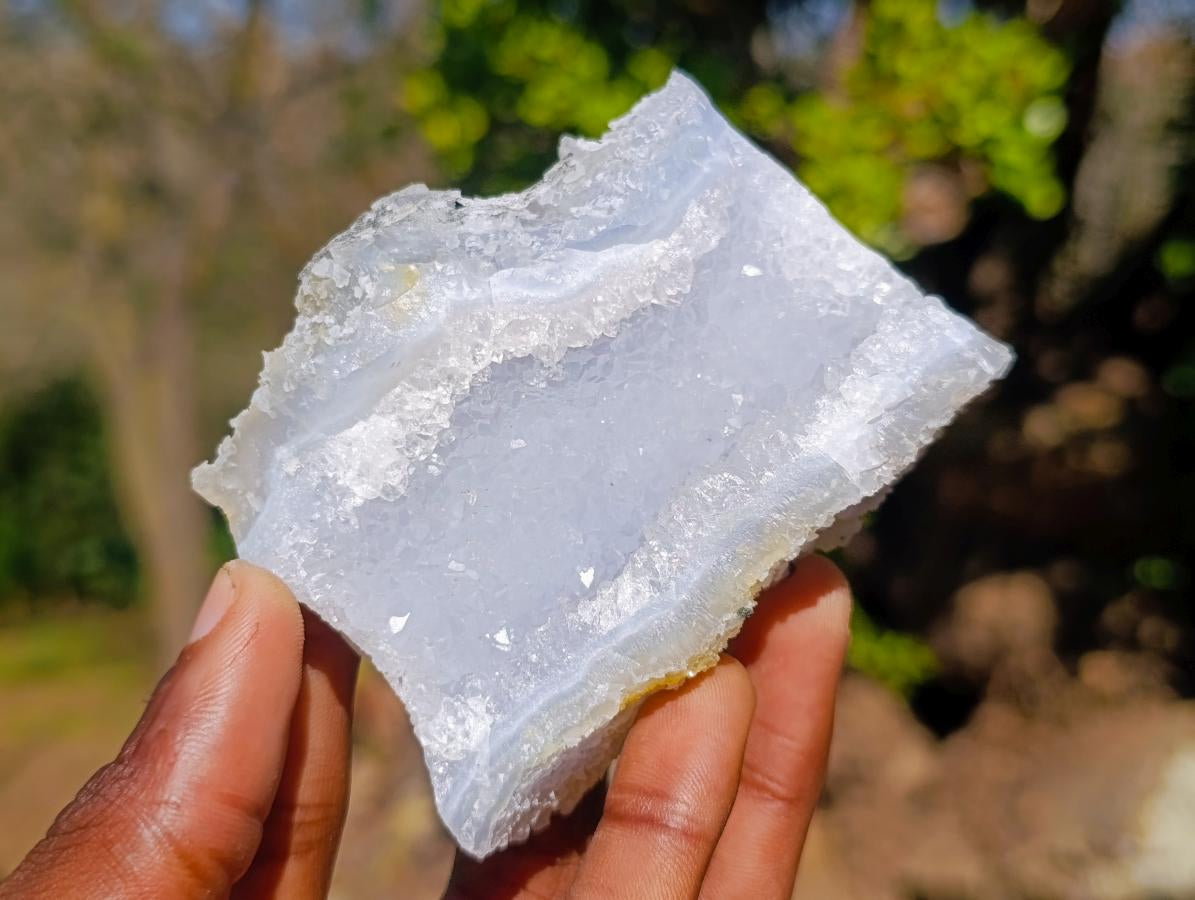 Natural Etched Blue Chalcedony Specimens x 12 From Nsanje, Malawi - Toprock Gemstones and Minerals 
