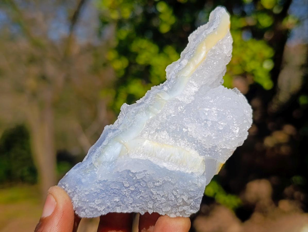 Natural Etched Blue Chalcedony Specimens x 12 From Nsanje, Malawi - Toprock Gemstones and Minerals 