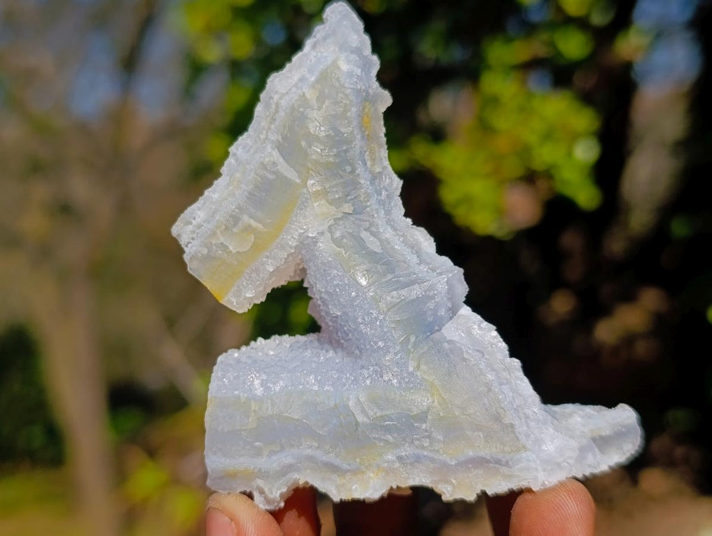 Natural Etched Blue Chalcedony Specimens x 12 From Nsanje, Malawi - Toprock Gemstones and Minerals 