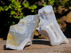 Natural Etched Blue Chalcedony Specimens x 12 From Nsanje, Malawi - Toprock Gemstones and Minerals 