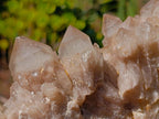 Natural Cascading White Phantom Smokey Luena Quartz Clusters x 3 From Luena, Congo - Toprock Gemstones and Minerals 