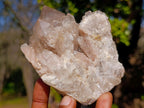 Natural Cascading White Phantom Smokey Luena Quartz Clusters x 3 From Luena, Congo - Toprock Gemstones and Minerals 