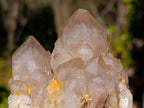Natural Cascading White Phantom Smokey Luena Quartz Clusters x 3 From Luena, Congo - Toprock Gemstones and Minerals 