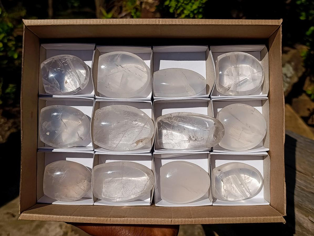 Polished Mix Multi Mineral Standing Display Pieces x 12 From Madagascar - Toprock Gemstones and Minerals 