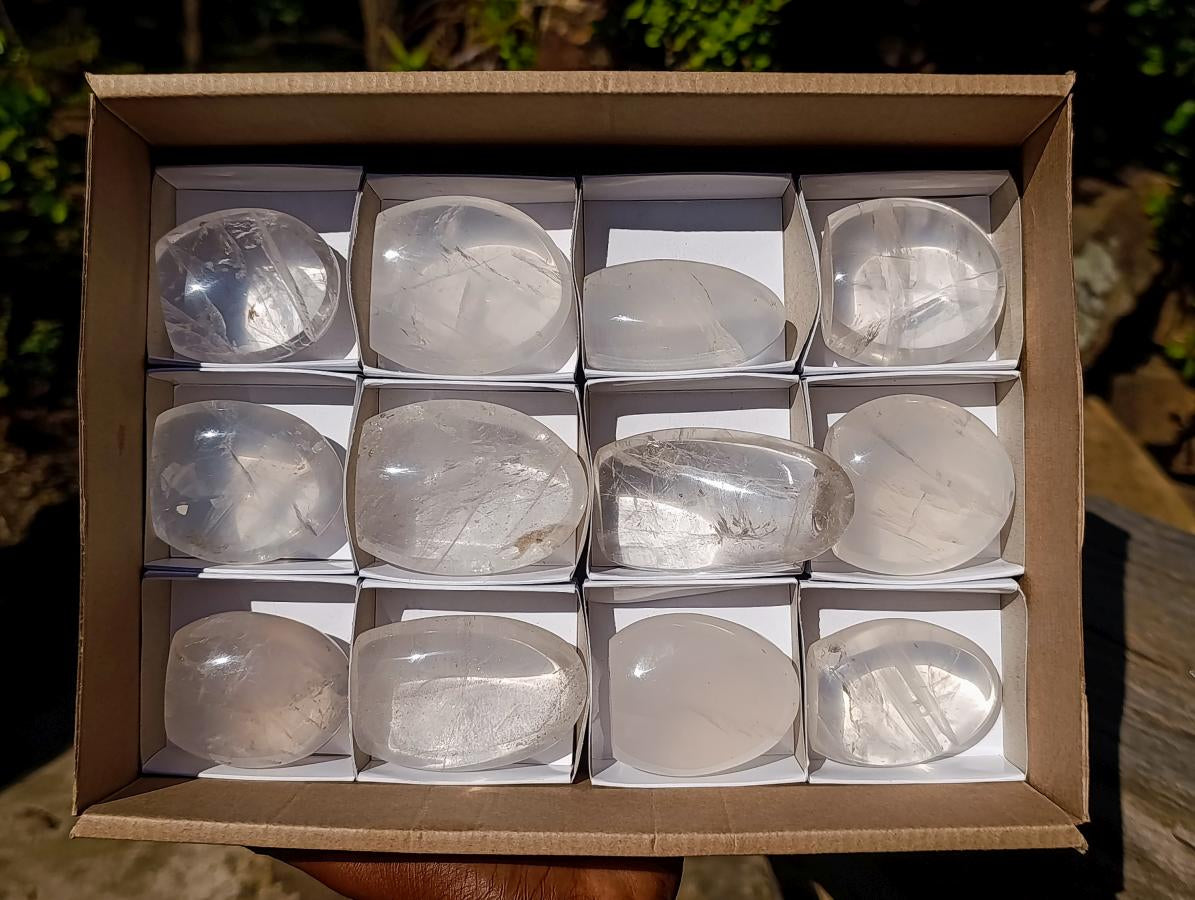 Polished Mix Multi Mineral Standing Display Pieces x 12 From Madagascar - Toprock Gemstones and Minerals 