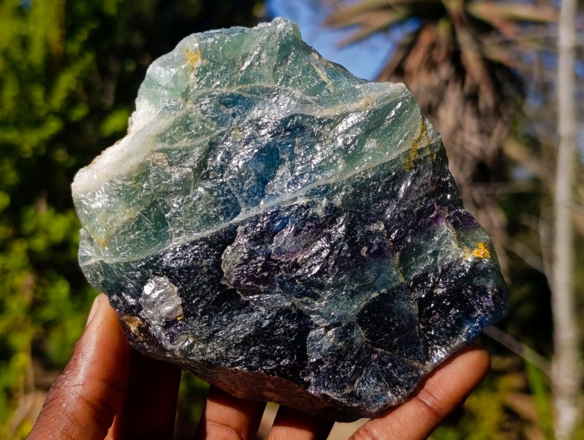 Natural Watermelon Fluorite Cobbed Specimens x 10 From Uis, Namibia - Toprock Gemstones and Minerals 
