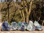 Natural Watermelon Fluorite Cobbed Specimens x 10 From Uis, Namibia - Toprock Gemstones and Minerals 