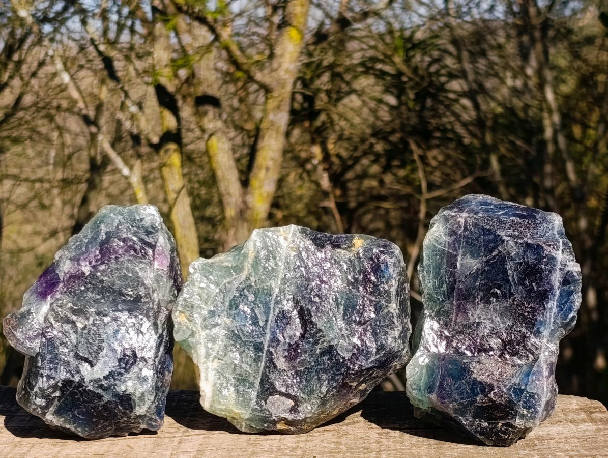 Natural Watermelon Fluorite Cobbed Specimens x 10 From Uis, Namibia - Toprock Gemstones and Minerals 