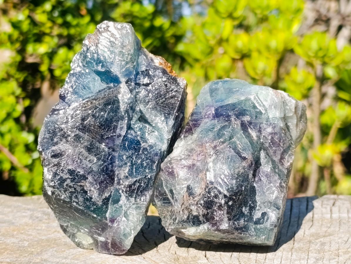 Natural Watermelon Fluorite Cobbed Specimens x 10 From Uis, Namibia - Toprock Gemstones and Minerals 