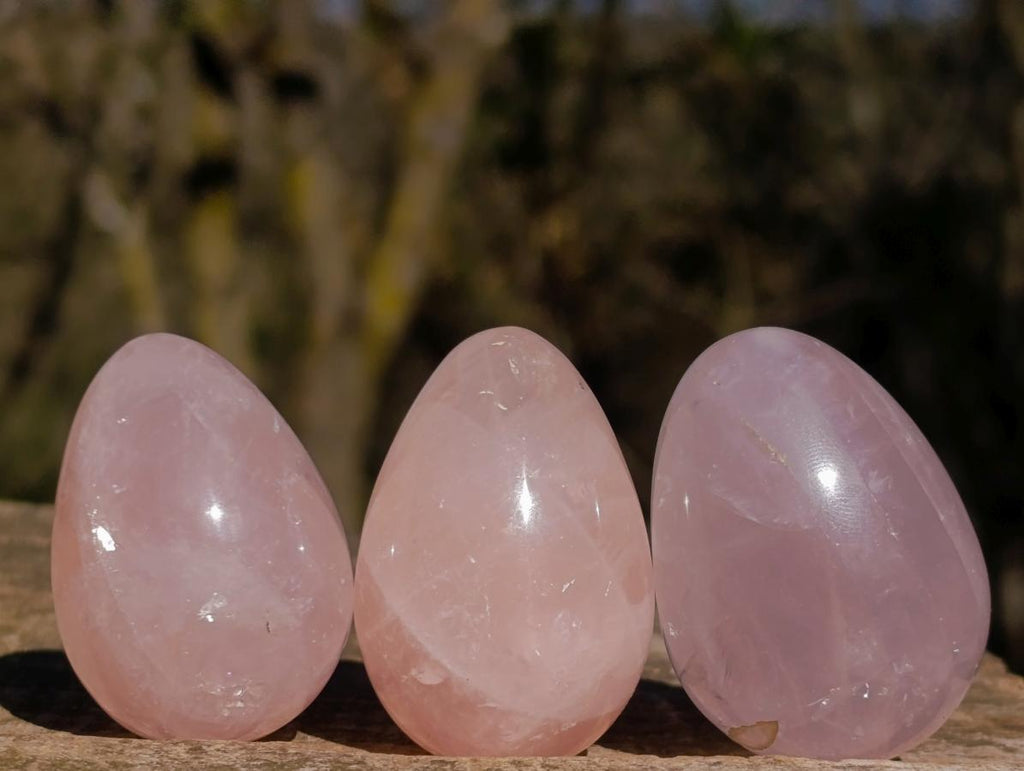Polished Mini Gemmy Rose Quartz Eggs x 26 From Madagascar - Toprock Gemstones and Minerals 