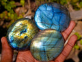 Polished Labradorite Palm Stones x 12 From Madagascar - Toprock Gemstones and Minerals 