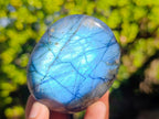 Polished Labradorite Palm Stones x 12 From Madagascar - Toprock Gemstones and Minerals 