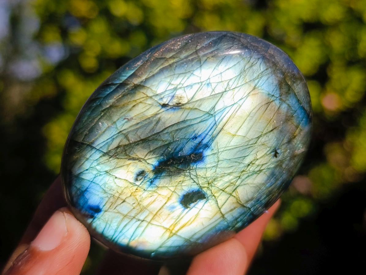 Polished Labradorite Palm Stones x 12 From Madagascar - Toprock Gemstones and Minerals 