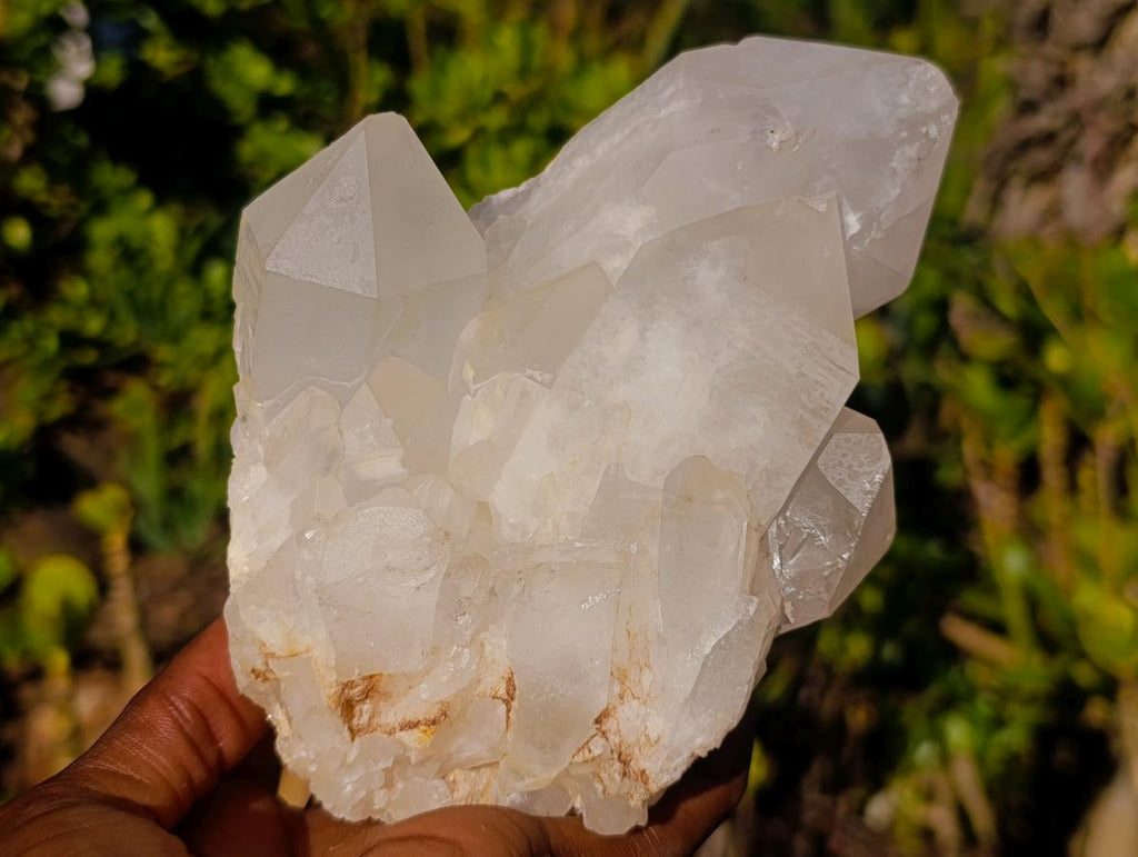Natural White Malagasy Quartz Clusters x 3 From Madagascar - Toprock Gemstones and Minerals 