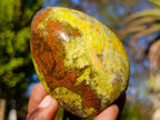 Polished Green Opal Standing Display Pieces x 6 From Betroka, Madagascar - Toprock Gemstones and Minerals 