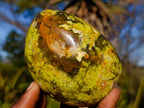 Polished Green Opal Standing Display Pieces x 6 From Betroka, Madagascar - Toprock Gemstones and Minerals 