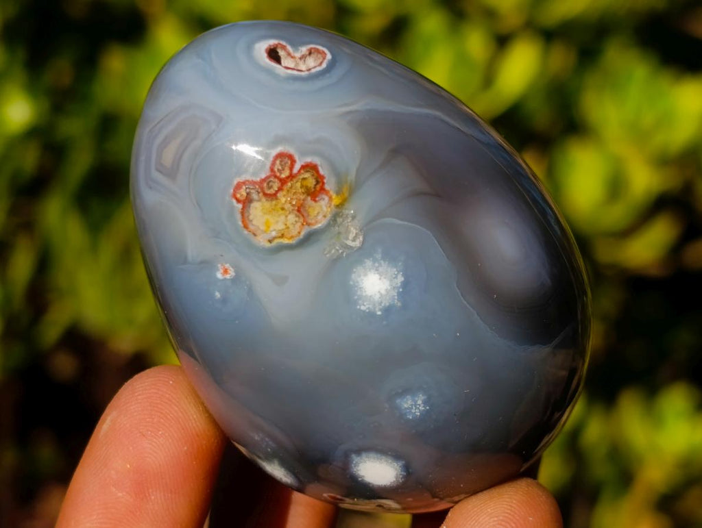 Polished and Natural Shashe River Agate Eggs x 12 From Shashe River, Zimbabwe - Toprock Gemstones and Minerals 