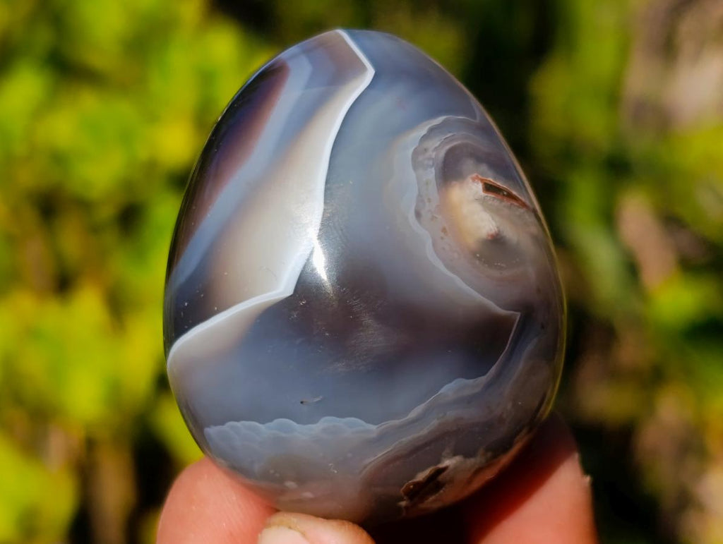 Polished and Natural Shashe River Agate Eggs x 12 From Shashe River, Zimbabwe - Toprock Gemstones and Minerals 