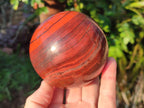 Polished Banded Red Jasper Spheres with Siliver Hematite x 2 From Zimbabwe - Toprock Gemstones and Minerals 