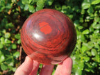 Polished Banded Red Jasper Spheres with Siliver Hematite x 2 From Zimbabwe - Toprock Gemstones and Minerals 