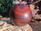 Polished Banded Red Jasper Spheres with Siliver Hematite x 2 From Zimbabwe - Toprock Gemstones and Minerals 