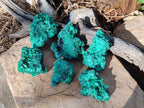 Natural Silky Malachite Specimens x 6 From Kasompe, Congo - Toprock Gemstones and Minerals 