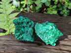 Natural Silky Malachite Specimens x 6 From Kasompe, Congo - Toprock Gemstones and Minerals 