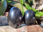 Polished Black Basalt Eggs x 6 From Madagascar - Toprock Gemstones and Minerals 
