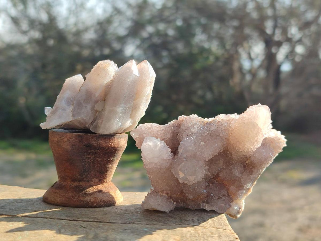 Natural Drusy Fairy Spirit Quartz Clusters x 12 From Boekenhouthoek, South Africa - Toprock Gemstones and Minerals 