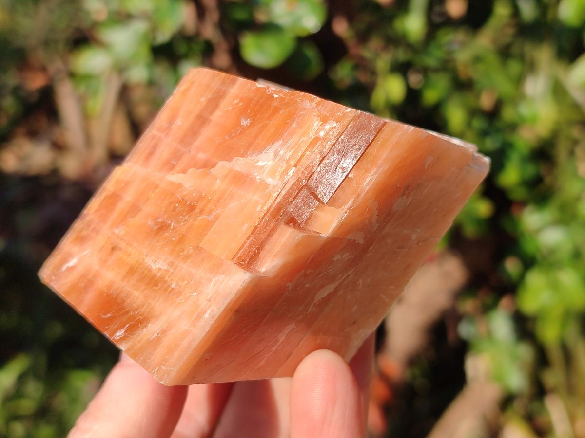 Natural Rhombohedral Sunset Deep Orange Calcite Specimens x 12 From Spitzkop, Namibia - Toprock Gemstones and Minerals 