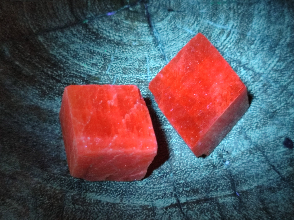 Natural Rhombohedral Sunset Deep Orange Calcite Specimens x 12 From Spitzkop, Namibia - Toprock Gemstones and Minerals 