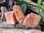 Natural Rhombohedral Sunset Deep Orange Calcite Specimens x 12 From Spitzkop, Namibia - Toprock Gemstones and Minerals 