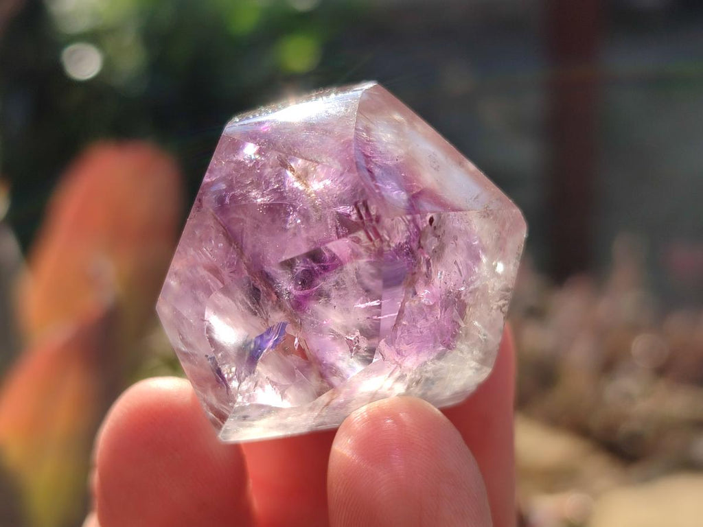 Polished Dark Purple Window Amethyst Crystals x 35 From Akansobe, Madagascar - Toprock Gemstones and Minerals 