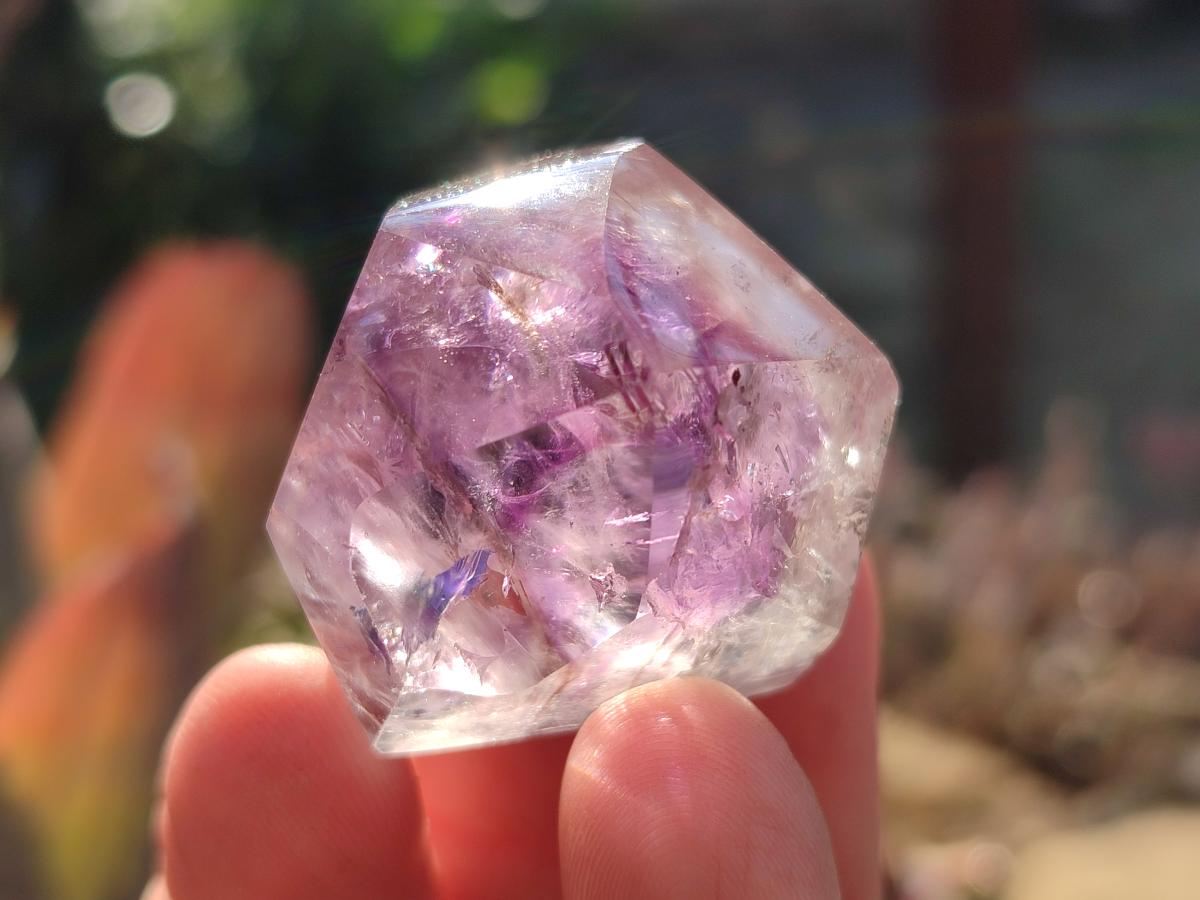 Polished Dark Purple Window Amethyst Crystals x 35 From Akansobe, Madagascar - Toprock Gemstones and Minerals 