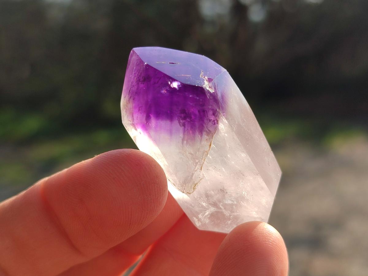 Polished Dark Purple Window Amethyst Crystals x 35 From Akansobe, Madagascar - Toprock Gemstones and Minerals 