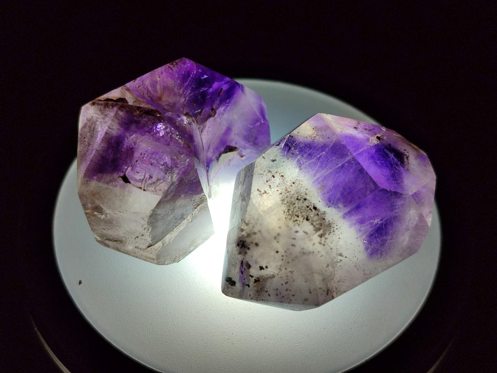 Polished Dark Purple Window Amethyst Crystals x 35 From Akansobe, Madagascar - Toprock Gemstones and Minerals 