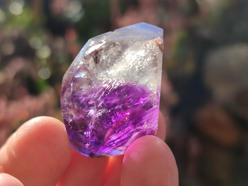 Polished Dark Purple Window Amethyst Crystals x 35 From Akansobe, Madagascar - Toprock Gemstones and Minerals 