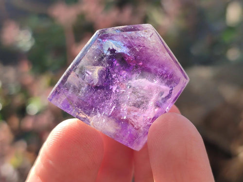 Polished Dark Purple Window Amethyst Crystals x 35 From Akansobe, Madagascar - Toprock Gemstones and Minerals 