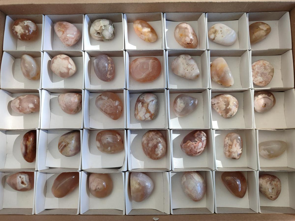 Polished Mini Flower Agate Free Forms x 35 From Antsahalova, Madagascar - Toprock Gemstones and Minerals 