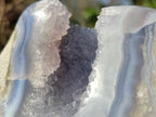 Polished Large Blue Lace Agate Standing Display Piece x 1 From Nsanje, Malawi - Toprock Gemstones and Minerals 