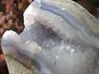 Polished Large Blue Lace Agate Standing Display Piece x 1 From Nsanje, Malawi - Toprock Gemstones and Minerals 