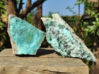 Natural Drusy Coated Chrysocolla Specimens with Heterogenite and Malachite x 3 From Lupoto Mine, Congo - Toprock Gemstones and Minerals 