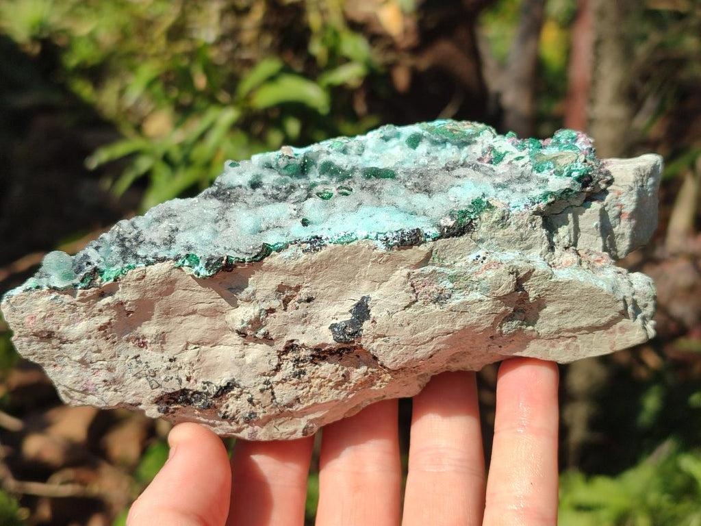 Natural Drusy Coated Chrysocolla Specimens with Heterogenite and Malachite x 3 From Lupoto Mine, Congo - Toprock Gemstones and Minerals 