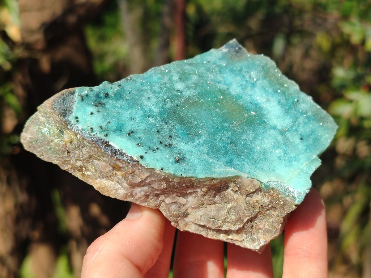 Natural Drusy Coated Chrysocolla Specimens with Heterogenite and Malachite x 3 From Lupoto Mine, Congo - Toprock Gemstones and Minerals 