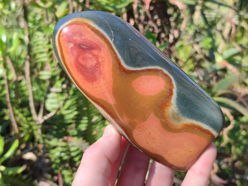 Polished Polychrome Jasper Standing Display Pieces x 3 From Androka, Madagascar - Toprock Gemstones and Minerals 