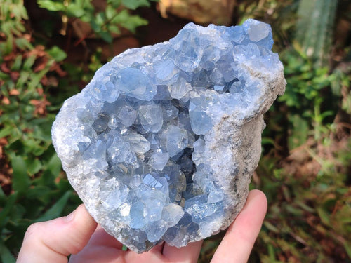 Natural Blue Celestite Geode Specimens x 2 From Sakoany, Madagascar - Toprock Gemstones and Minerals 