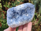 Natural Blue Celestite Geode Specimens x 2 From Sakoany, Madagascar - Toprock Gemstones and Minerals 