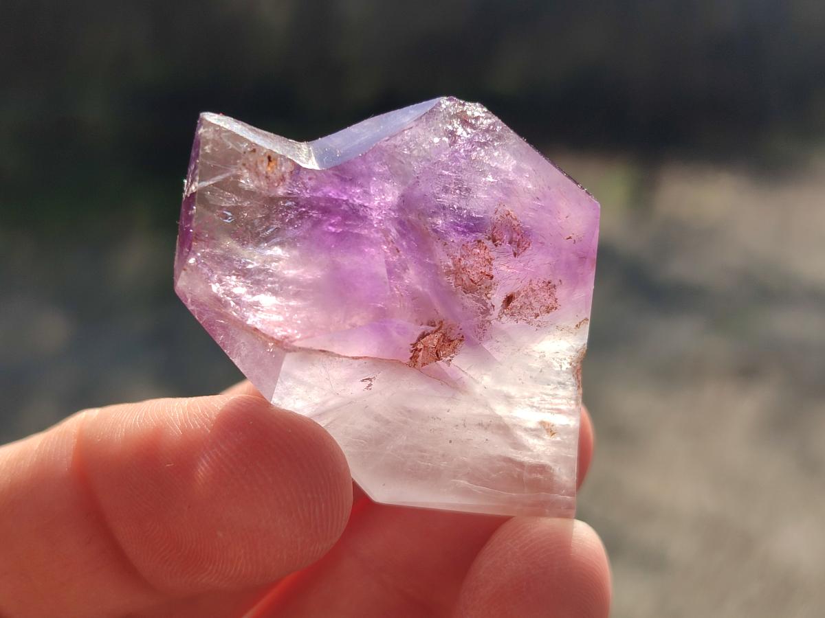 Polished Dark Purple Window Amethyst Crystals x 20 From Akansobe, Madagascar - Toprock Gemstones and Minerals 