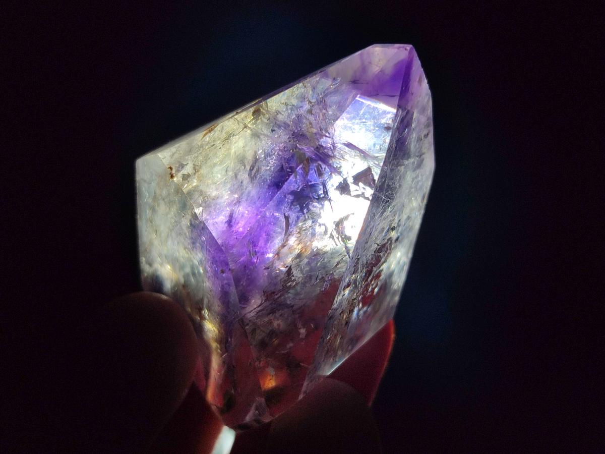 Polished Dark Purple Window Amethyst Crystals x 20 From Akansobe, Madagascar - Toprock Gemstones and Minerals 