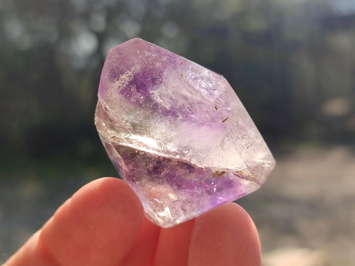 Polished Dark Purple Window Amethyst Crystals x 20 From Akansobe, Madagascar - Toprock Gemstones and Minerals 